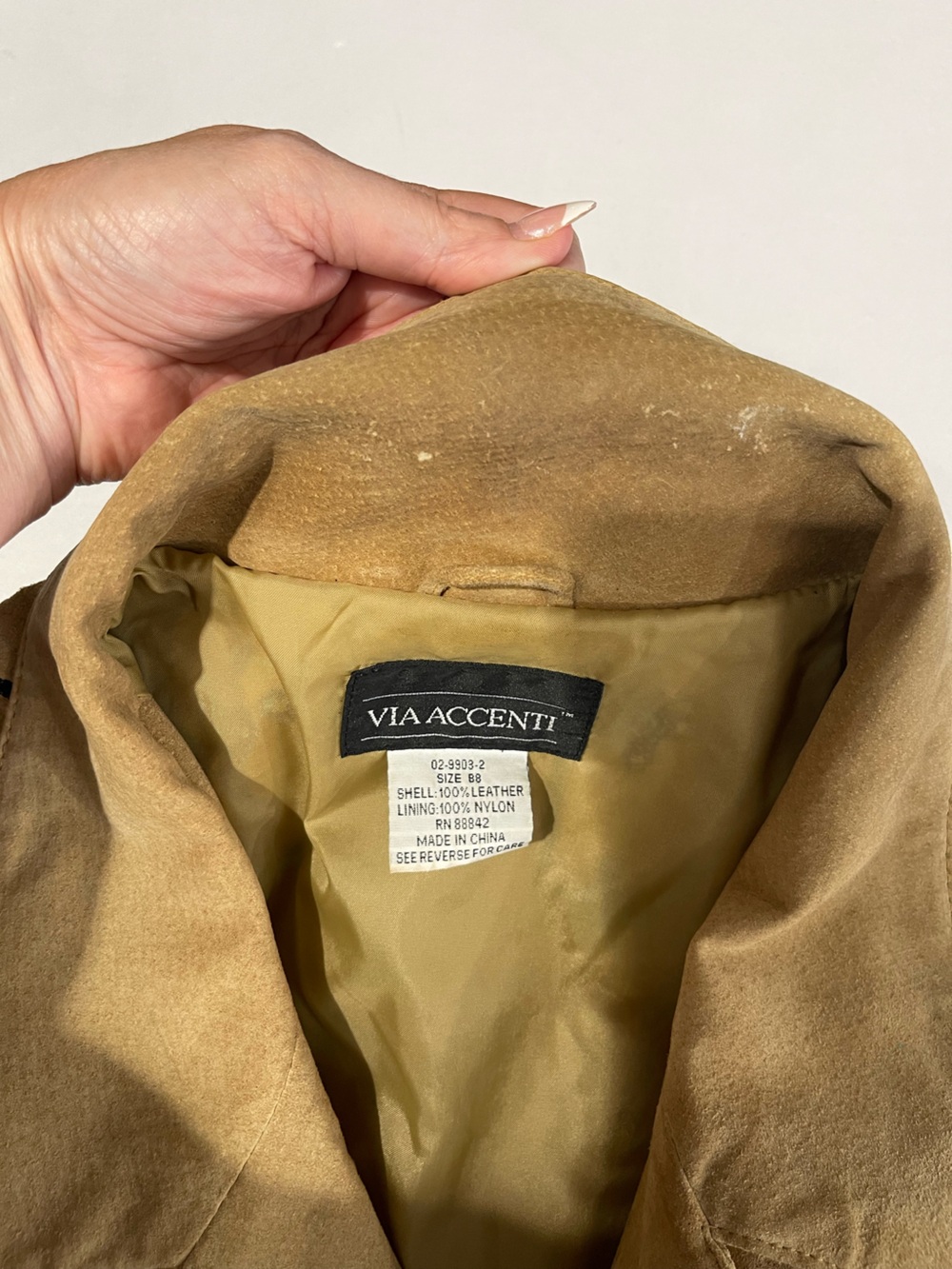 Vintage Suede Embroidered Fringe Western Frontiersman Men’s Ranch Barn Coat, B8 - Picture 7 of 10